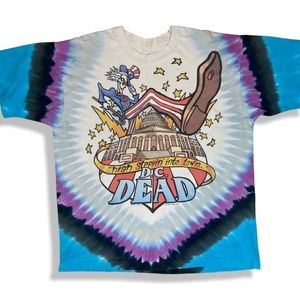 Rare Vintage 1995 Grateful Dead High Steppin Into Town Tie Dye Band Tee